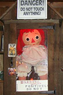 Annebelle, the haunted Doll Photo credit ©Love to know, The Warren's Occult Museum